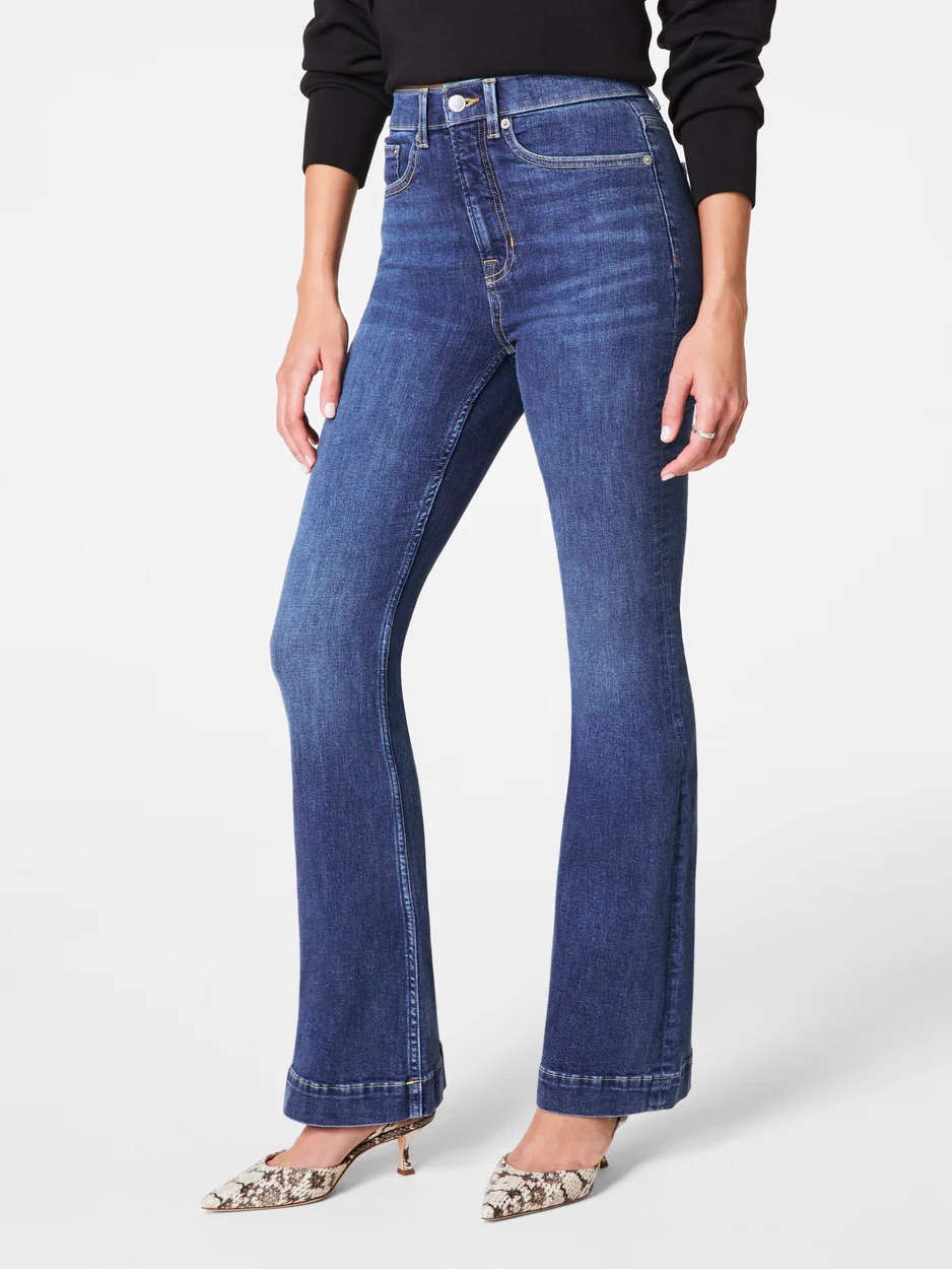 Spanx Redefine Flare Jeans Spanxsculpt Medium Indigo Denim